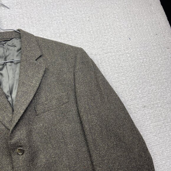 Jack Victor Lanzawood Sport Coat Blazer 42R Men’s Wool Tweed Dark Green Jacket - Picture 4 of 16